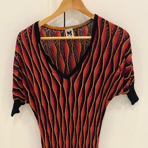 Missoni Vintage Knit Sleeved MIDI Dress